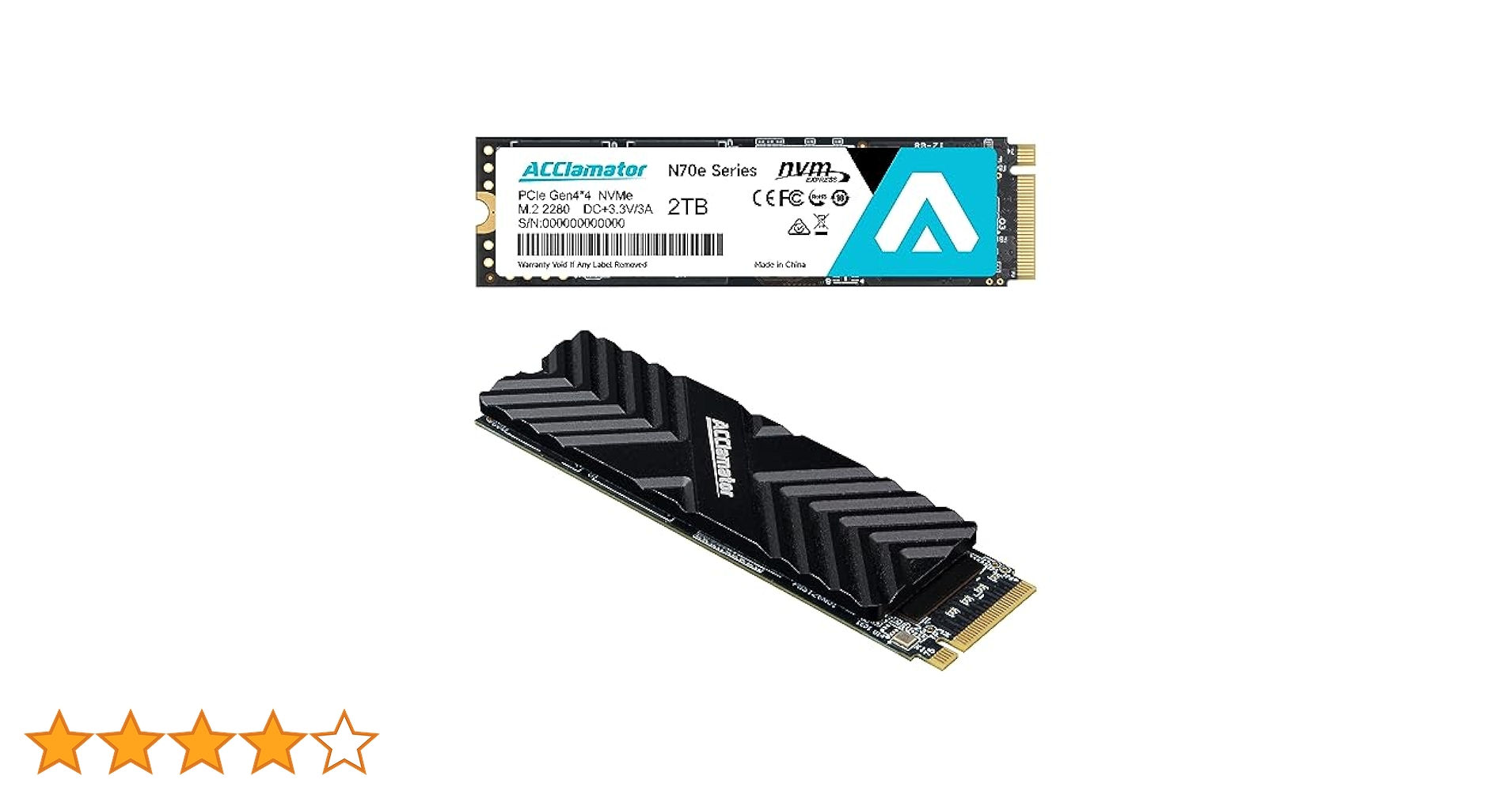 Amazon.co.jp: SSD 2TB PCIe Gen4x4 M.2 NVMe 2280 読取7500 MB